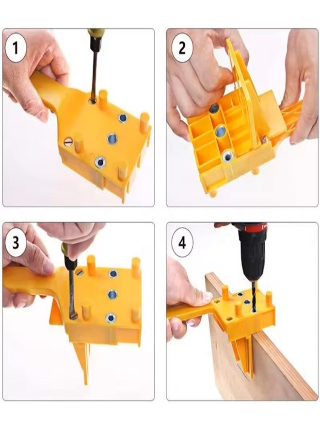 RetLeen Self-Centering Doweling Jig 6/8/10mm - Handheld Woodworking Drill Guide for Straight Holes, ABS Plastic Pocket Hole Jig for Carpentry Dowel Joints - Image 3